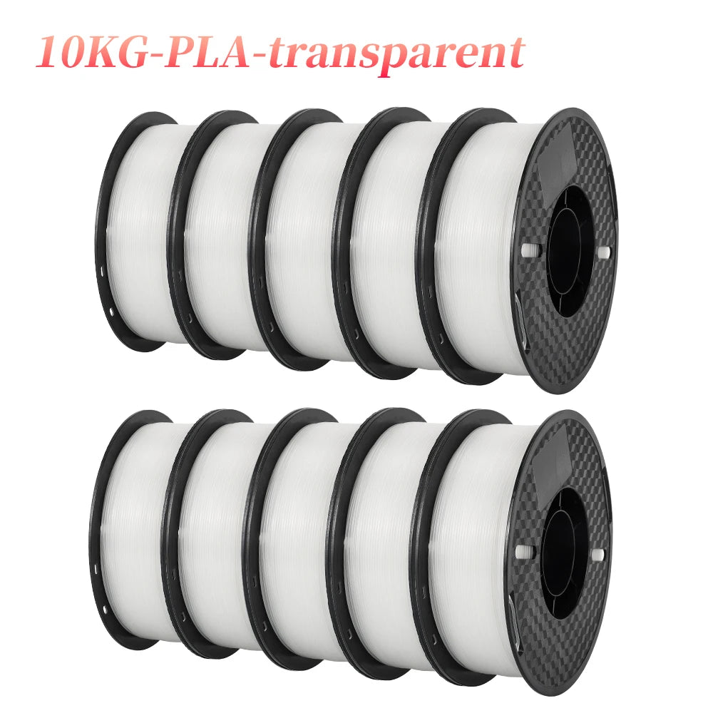 KINGROON 22LBS PETG or PLA Filament 3D Printer Filament 10 Rolls 1KG 1.75MM Eco-Friendly Good Toughness Mix Color Free Shipping