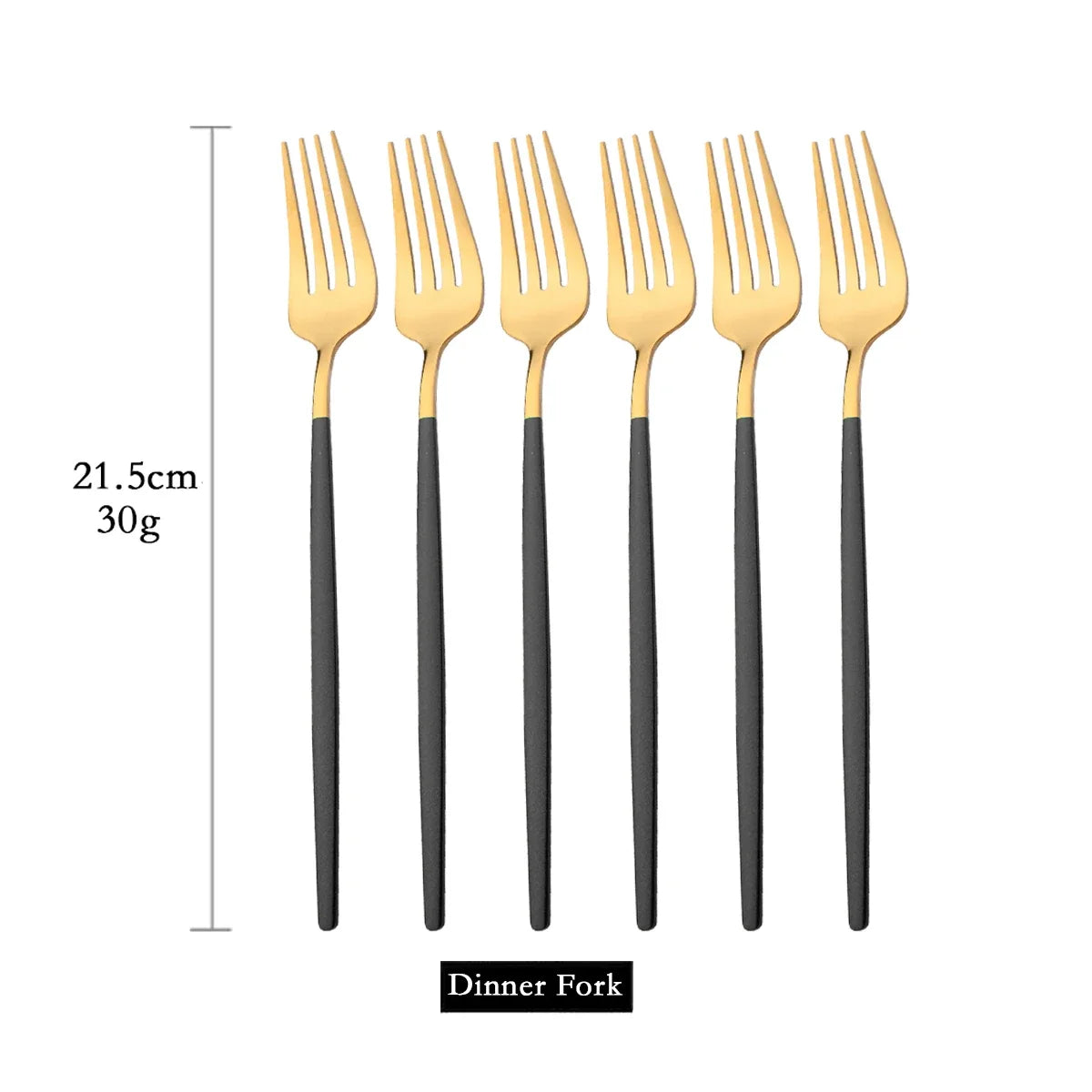 6Pcs Mirror Dinner Forks Cutlery Gold Stainless Steel Fork Flatware Kitchen Silverware Western Dinnerware Restaurant Fork Set