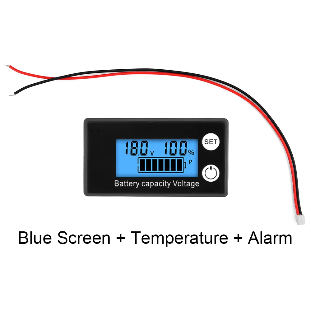 DC 8V-100V Battery Capacity Indicator Lead Acid Lithium LiFe PO4 Car Motorcycle Voltmeter Voltage Gauge 12V 24V 48V 72V