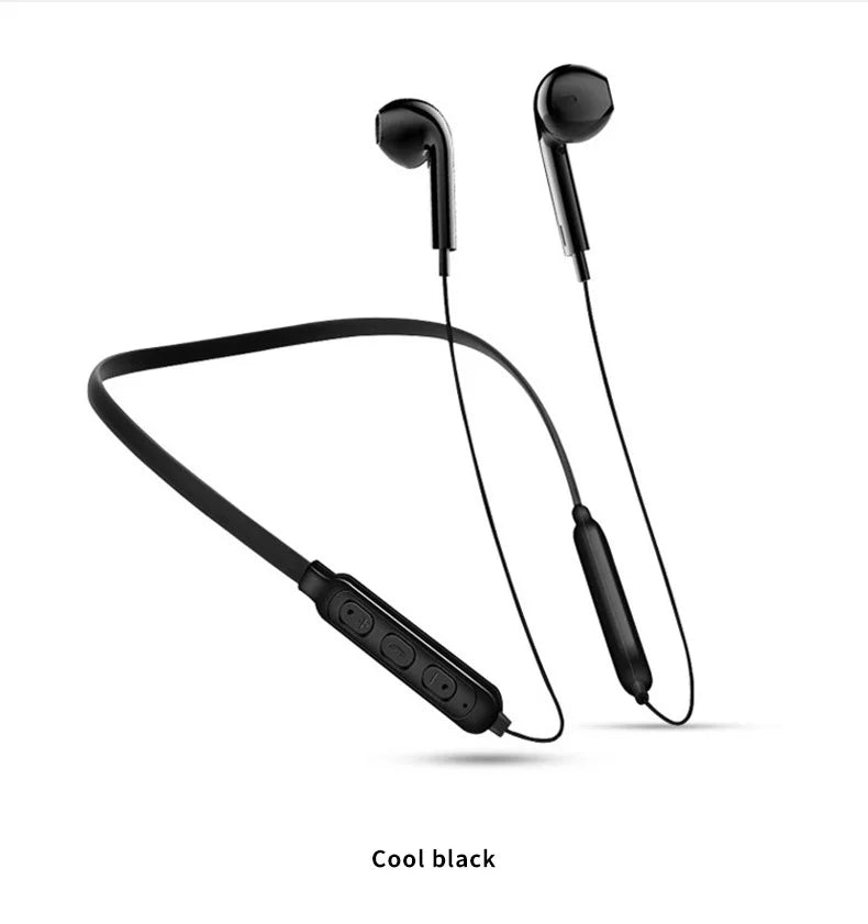Wireless 9D Bluetooth Headset Neck Hanging Stereo Noise Reduction Universal 5.0 In Ear Sports Headset Microphone For Smart Phone