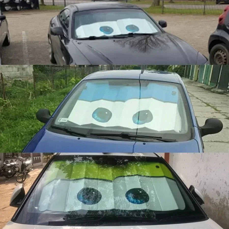 Car Solar Protection 4 Colors Eyes Heated Windshield Sunshade Car Window Windscreen Cover Sun Shade Auto Sun Visor Car-covers