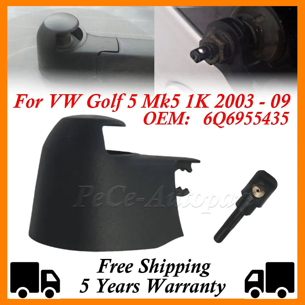 Windshield Windscreen Rear Wiper Arm Washer Cover Cap Nut Washer Jet Nozzle For VW Golf 5 MK5 2003 - 2009 Tailgate Nut Protector
