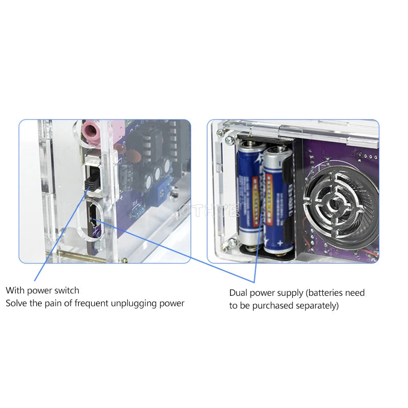 FM Radio Assembly Kit RDA5807S Circuit Board DIY Electronic Kit Dual Power Supply 87-108MHz School Teaching Training 5V / 3V