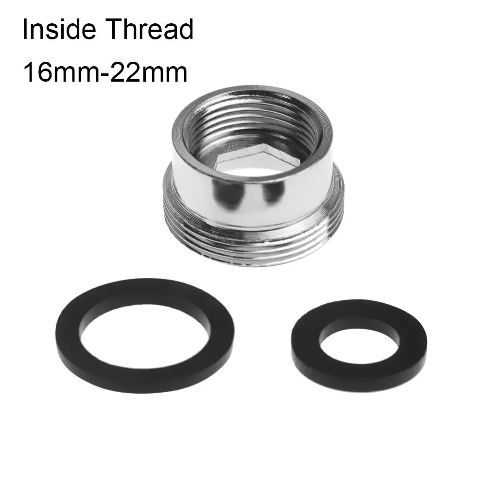 16/18/20/22/24/28/mmto22mm Tap Aerator Connector with Gasket Metal Outside Inside Thread Water Saving Adaptor for Kitchen Faucet