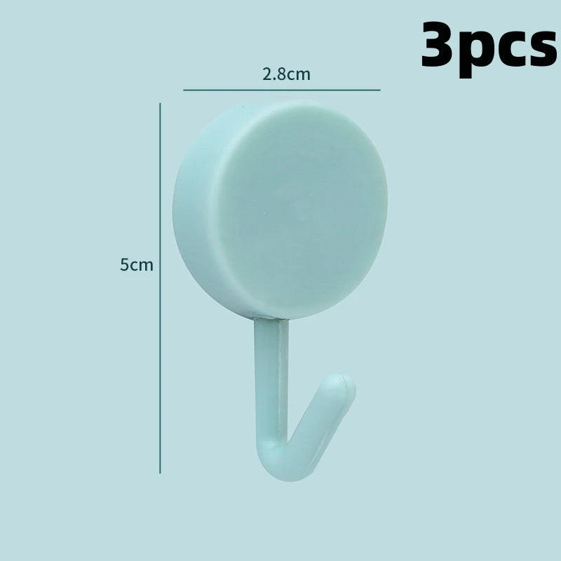 Self Adhesive Wall Hook Strong Without Drilling Coat Bag Bathroom Door Kitchen Towel Hanger Hooks Home Storage Accessories