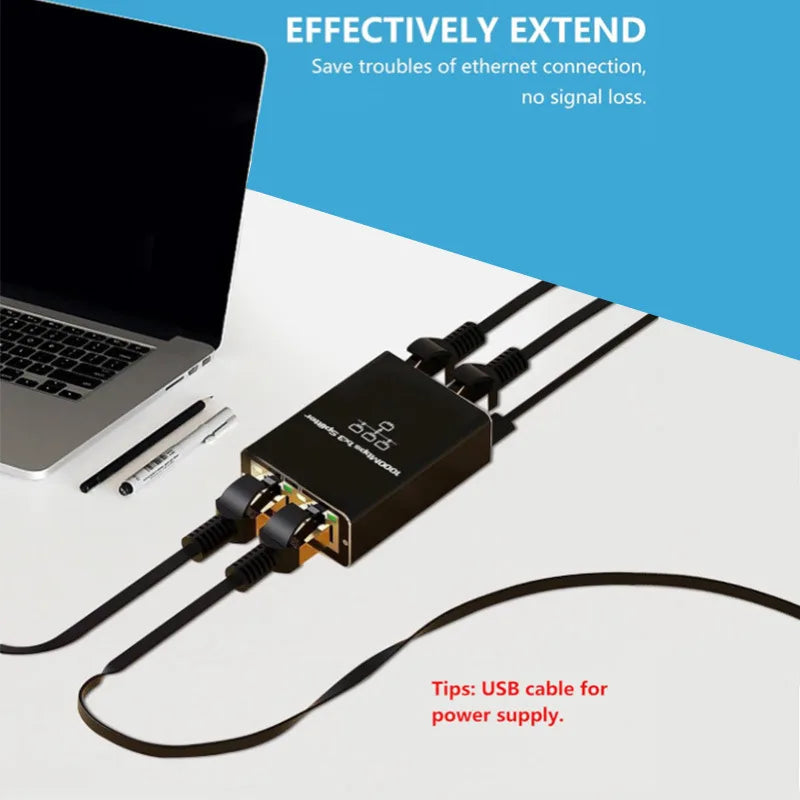 RJ45 Splitter 1 in 2/3/4 Out Network  1000Mbps RJ45 Adapter Gigabit Converter Internet Ethernet 8P8C Extender Plug Extension