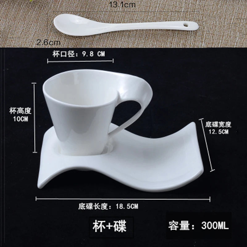 Espresso Coffee Cup European Ceramic Mug with Spoon and Cup Holder Kitchen Bar Supplies Home Living Room Drinking Utensils