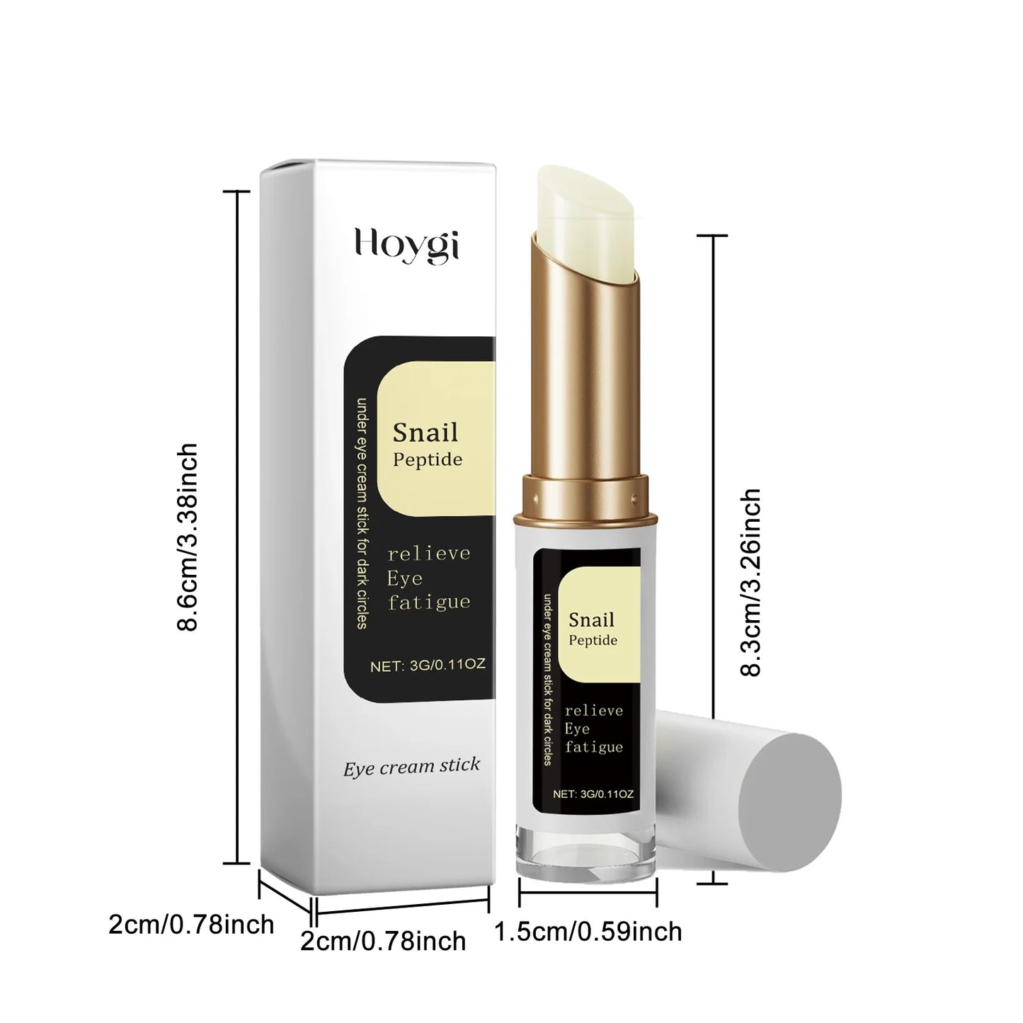 Snail Eye Cream Stick Collagen Fade Fine Lines Wrinkle Lightening Dark Circles Firming Eye Bags Puffiness Moisturizing Eye Cream