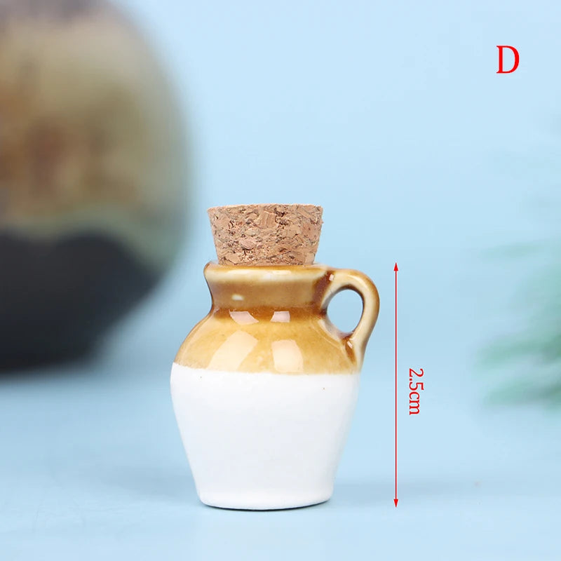 1 Pc 1:12 Dollhouse Miniature Ceramics Jar Seasoning Jar Kitchen Toy Dollhouse Home Decor