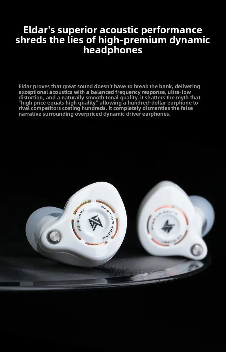 KZ Eldar Earphones 1DD Dynamic Driver Balanced IEM In Ear Monitor Sport Earbuds HiFi Stereo Music Wired Headphones PK EDX PRO X