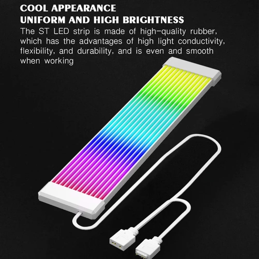 PC RGB Light Strip Suitable for PSU Cable PC RGB GPU Cable 5V 3Pin ARGB Sync PC Extension Cable for 6Pin 8Pin 12Pin 16Pin 24Pin