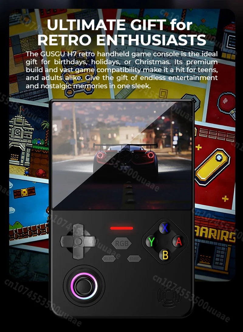 GUSGU H7 128GB Handheld Game Console Open Source Linux System 4.5" IPS Screen Portable Pocket Retro Video Game Player