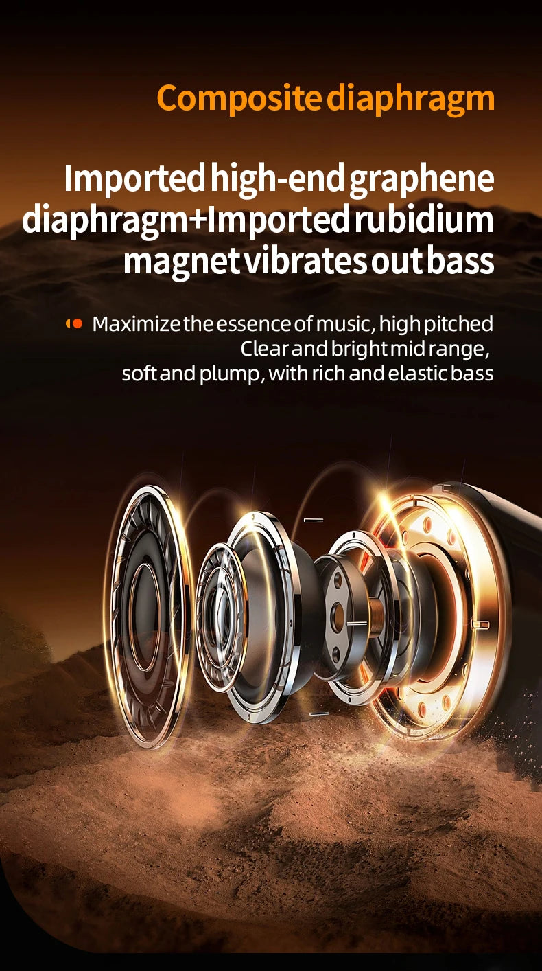 3D Surround Heavy Bass Motorcycle Helmet Headset Stereo Bluetooth Hands Free Call IPX7 Waterproof With Tri-Color Ambient Light