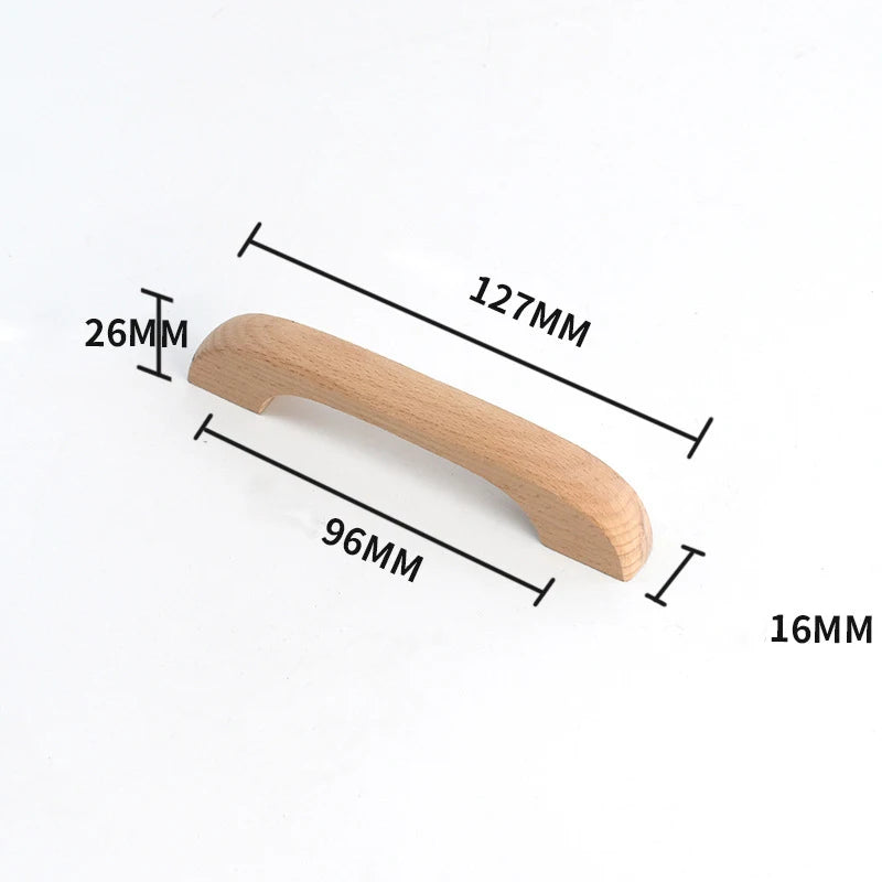LSTABAN Kitchen Cabinet Wooden Handle Wardrobe Bookcase Solid Furniture Wood Door Drawer Knobs Cupboard Handles Hardware Knobs