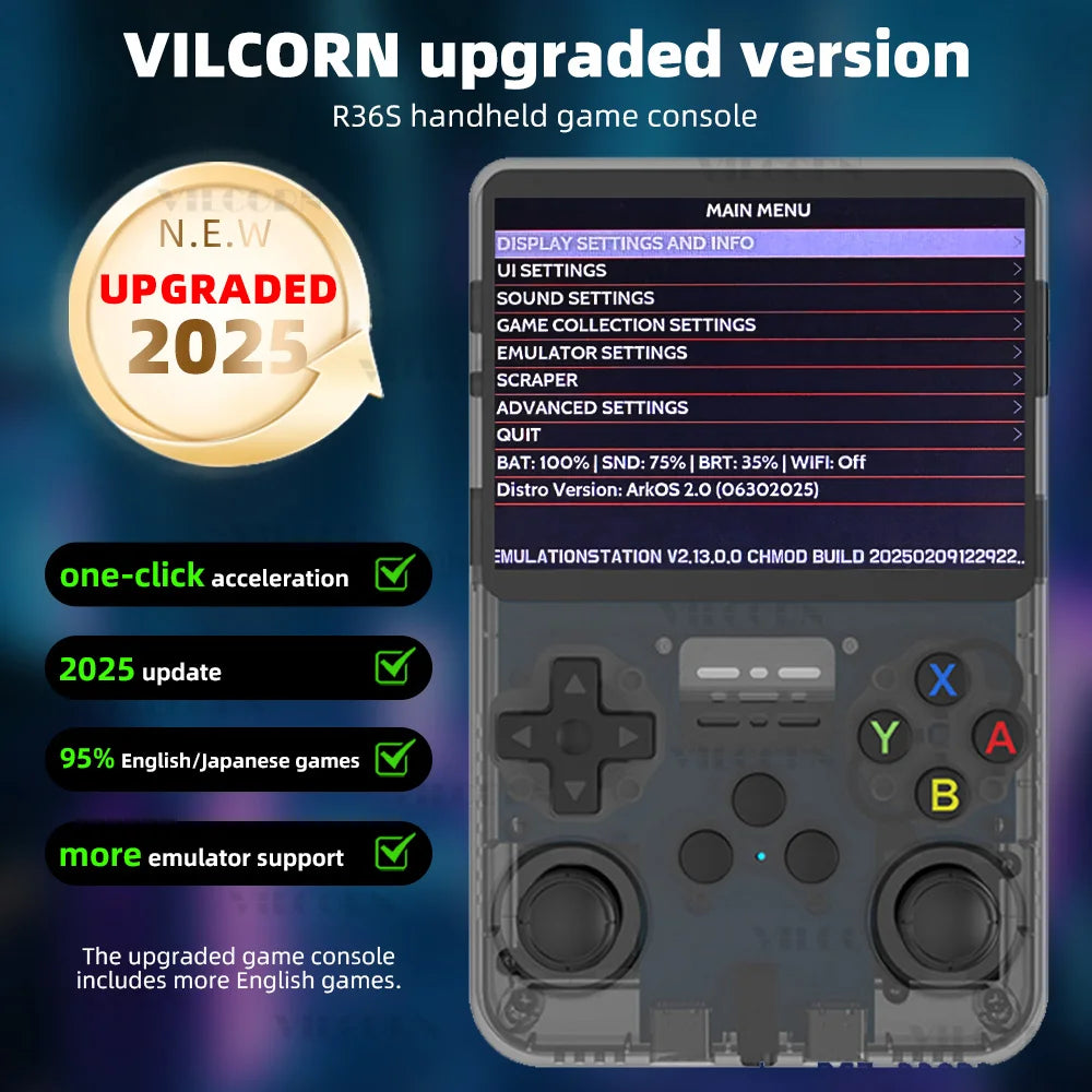 2026 Retro Handheld Game Console 3.5" IPS Portable Game Player Genuine Console 50+Emulators Classic Games Gift with WiFi Online Battle