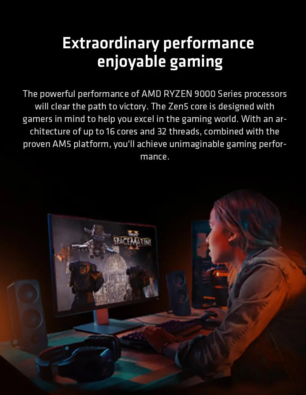 【Brand+】AMD New Ryzen 5 9600X Processor 5.4GHz 6-Core 12-Thread 38MB Game Cache 4NM TDP 65W Socket AM5 Gaming CPU Zen 5
