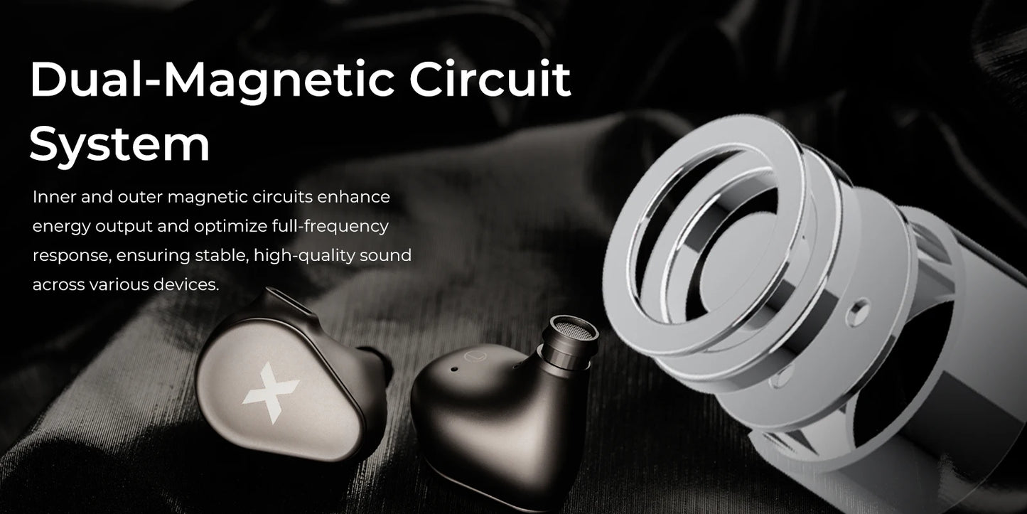 DUNU Titan X HiFi IEM Earphones Dual Magnetic Dynamic Driver Metal Alloy Housing 3.5mm/TypeC Mic Earbuds For Audiophile Gaming