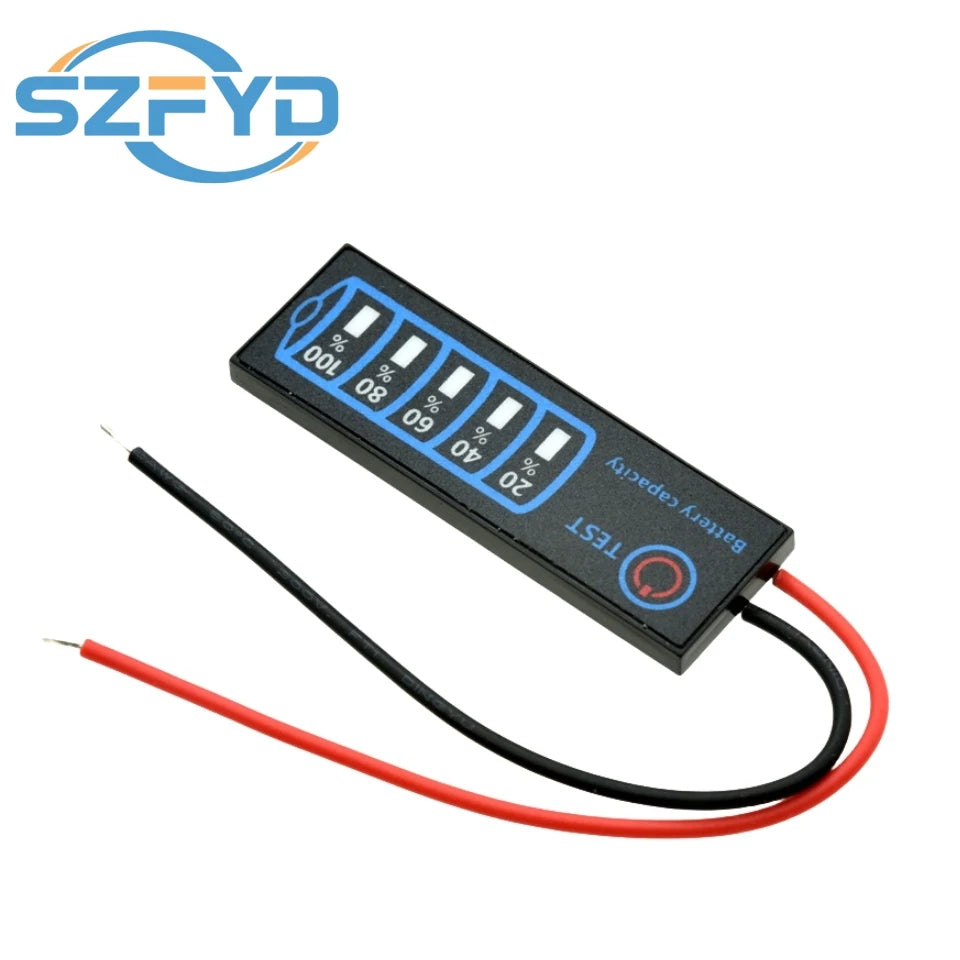 DC5V-30V 2-8S Battery Level Indicator Ternary Lithium Battery Lithium Iron Phosphate Lead-Acid Battery Capacity Display Tester