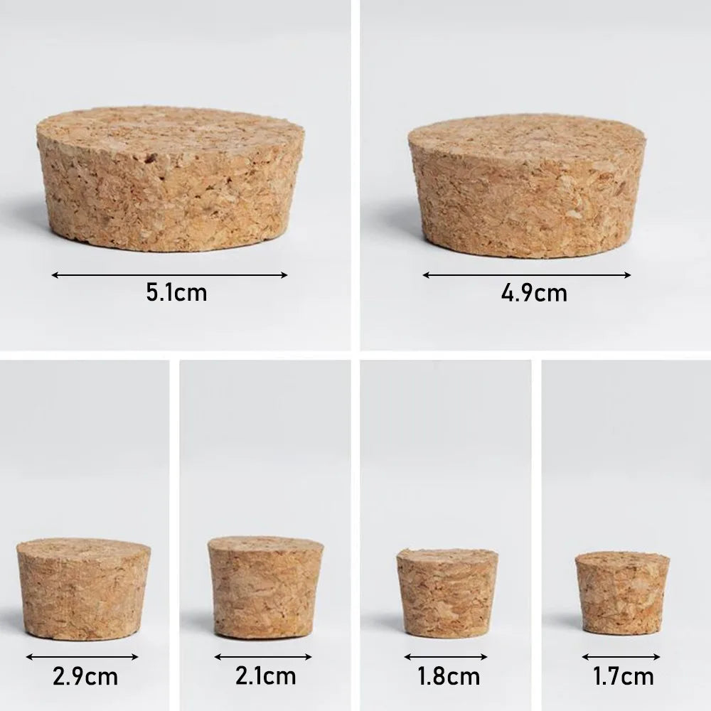 DIY Tapered Cork Plugs Sealing Cup Straight Wooden Wine Corks Reusable Sealing Stopper Bottle Stopper Tools Kitchen Accessories