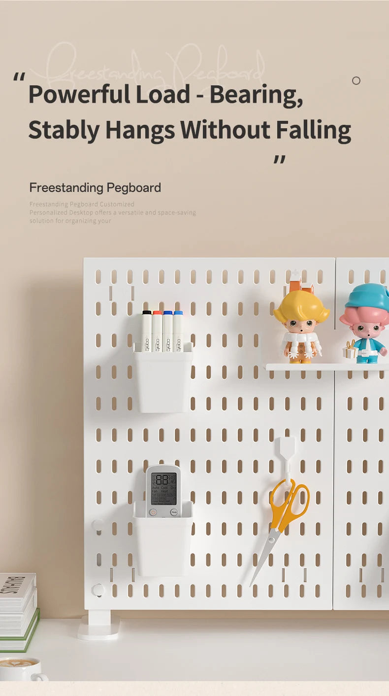 The Ultimate Modular Desk System | Plastic Pegboard Organizer Lets You Combine Hooks, Bins, Shelves & Baskets Freely