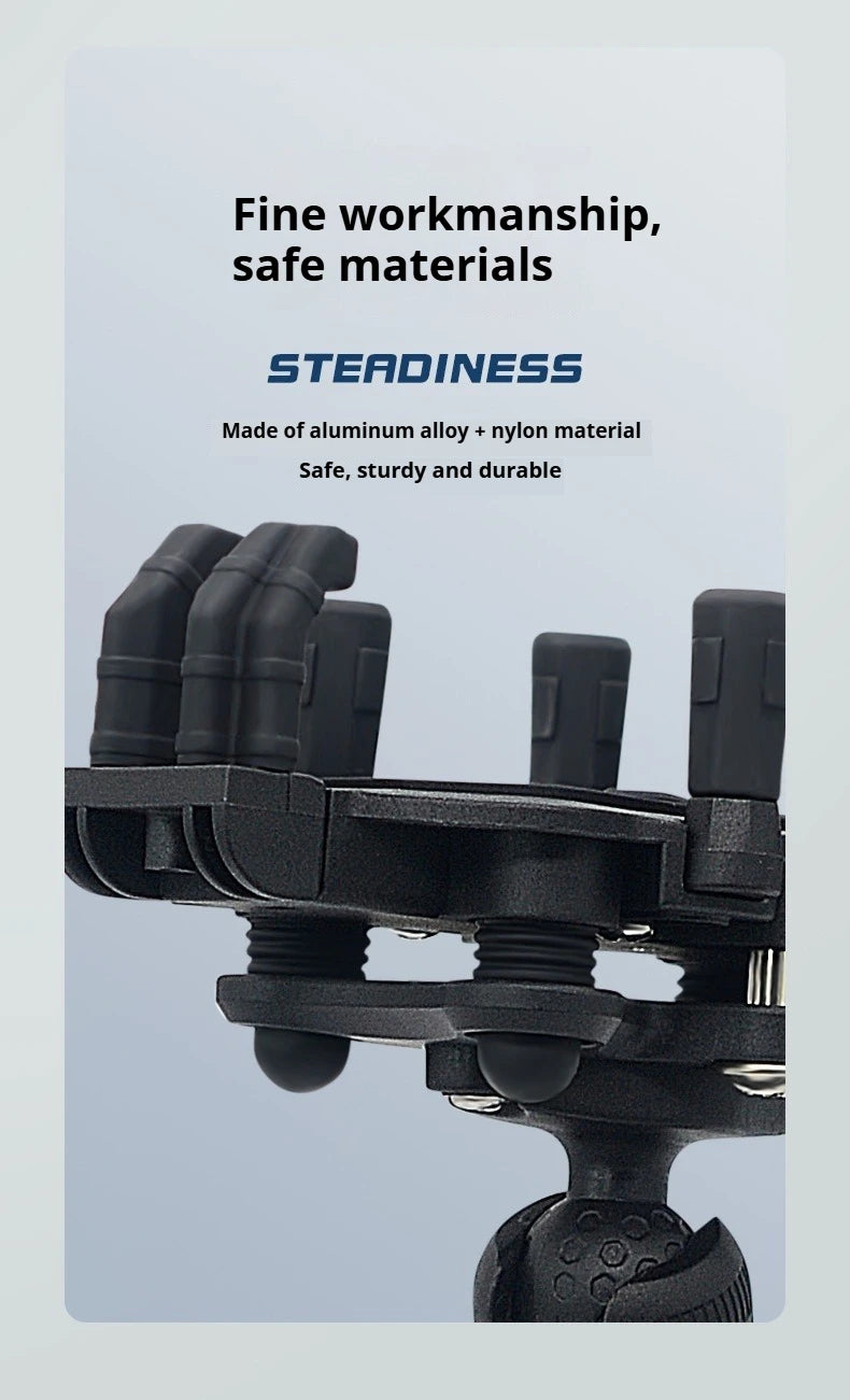 Motorcycle Mobile  Holder Car Aluminum Alloy Upgrade Shock Absorption Electric Vehicle Mobile Phone Holder Outdoor Mirror Seat