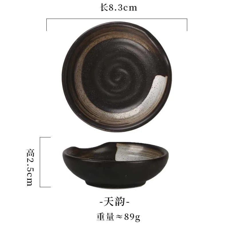 Sweet Ceramic Sauce Dishes Sushi Plate Tableware Japanese Style Spice Soy Vinegar Dessert Mini Sauce Bowl Porcelain Kitchen Supp
