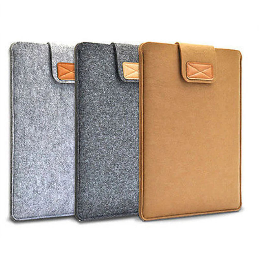 Solid Color Felt Sleeve Tablet Storage Bag Slim Cover Case for MacBooks Air pro 13 Inch