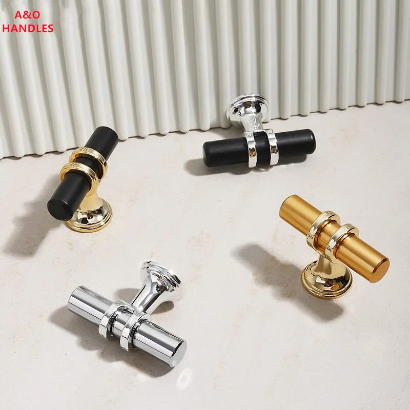 Handles Drawer Cabinet Furniture Kitchen Handles for Cabinet Knob Door Drawer Furniture Kitchen Knob Modern Simple Golden Silver