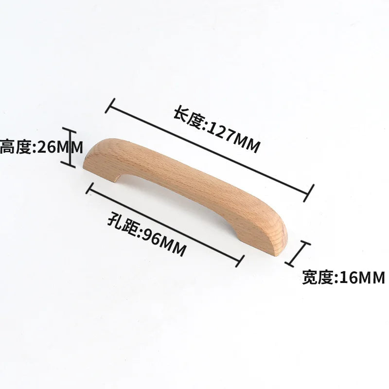 VARMSTUGA Kitchen Cabinet Handle Drawer Solid Wood Furniture Wooden Door Drawer Knobs Cupboard Handles for Furniture
