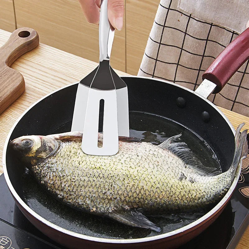 Stainless Steel Barbecue Clamp Frying Steak Fried Fish Clip Tong BBQ Non-Stick Barbecue Grilling Camping BBQ Kitchen Tools