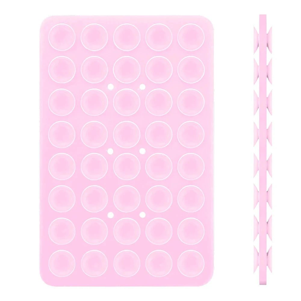Double Side Silicone Suction Pad for Mobile Phone Fixture Suction Cup Backed Adhesive Silicone Rubber Sucker Pad for Fixed Pad