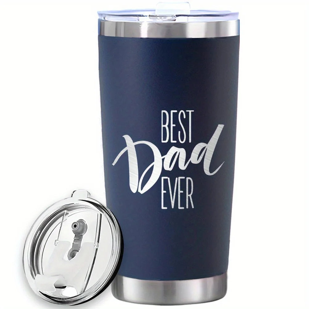 20oz Dad thermos water bottle, Stainless Steel Tumbler Large Capacity water thermal bottle Travel Coffee Mug, Father's Day Gifts