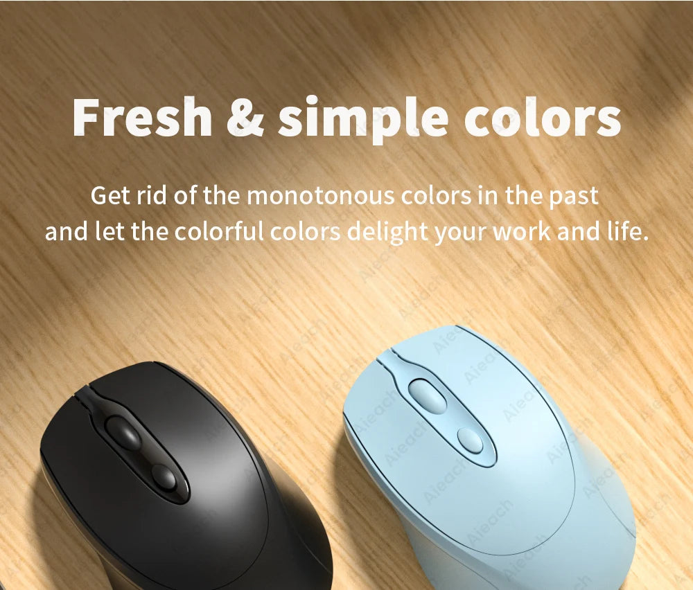 Portable Wireless Bluetooth Mouse Compact Ergonomic 2.4G USB Noiseless 1600DPI 500mAh Rechargeable for PC Tablet Laptop MacBook