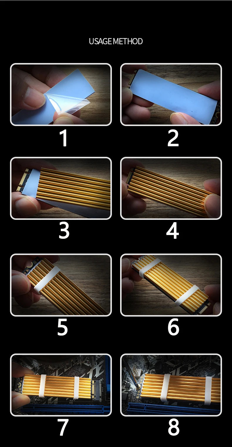 GPUHOLD Aluminum M.2 SSD Cooler Heatsink NVME NGFF 2280 SSD Cooler For PS5 PC Laptop Solid State Hard Disk Radiator