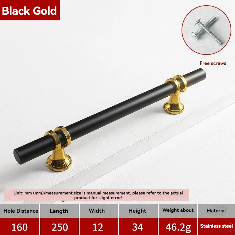 Handles Drawer Cabinet Furniture Kitchen Handles for Cabinet Knob Door Drawer Furniture Kitchen Knob Modern Simple Golden Silver