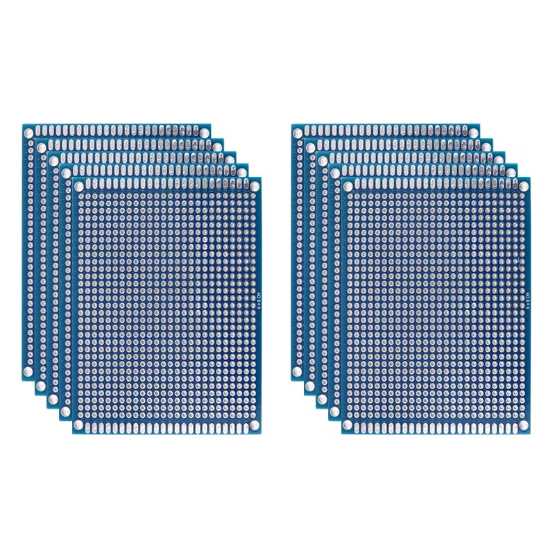 5/10PCS PCB Board Prototype Board Blue 2x8/3x7/4x6/5x7/7x9cm Double Sided Circuit Boards For DIY Soldering Project