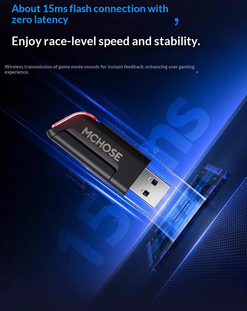 MCHOSE V9 Pro Headset with Microphone Three Mode Bluetooth Wireless Computer PC Gamer Headphones Accessories V9 Pro MCHOSE