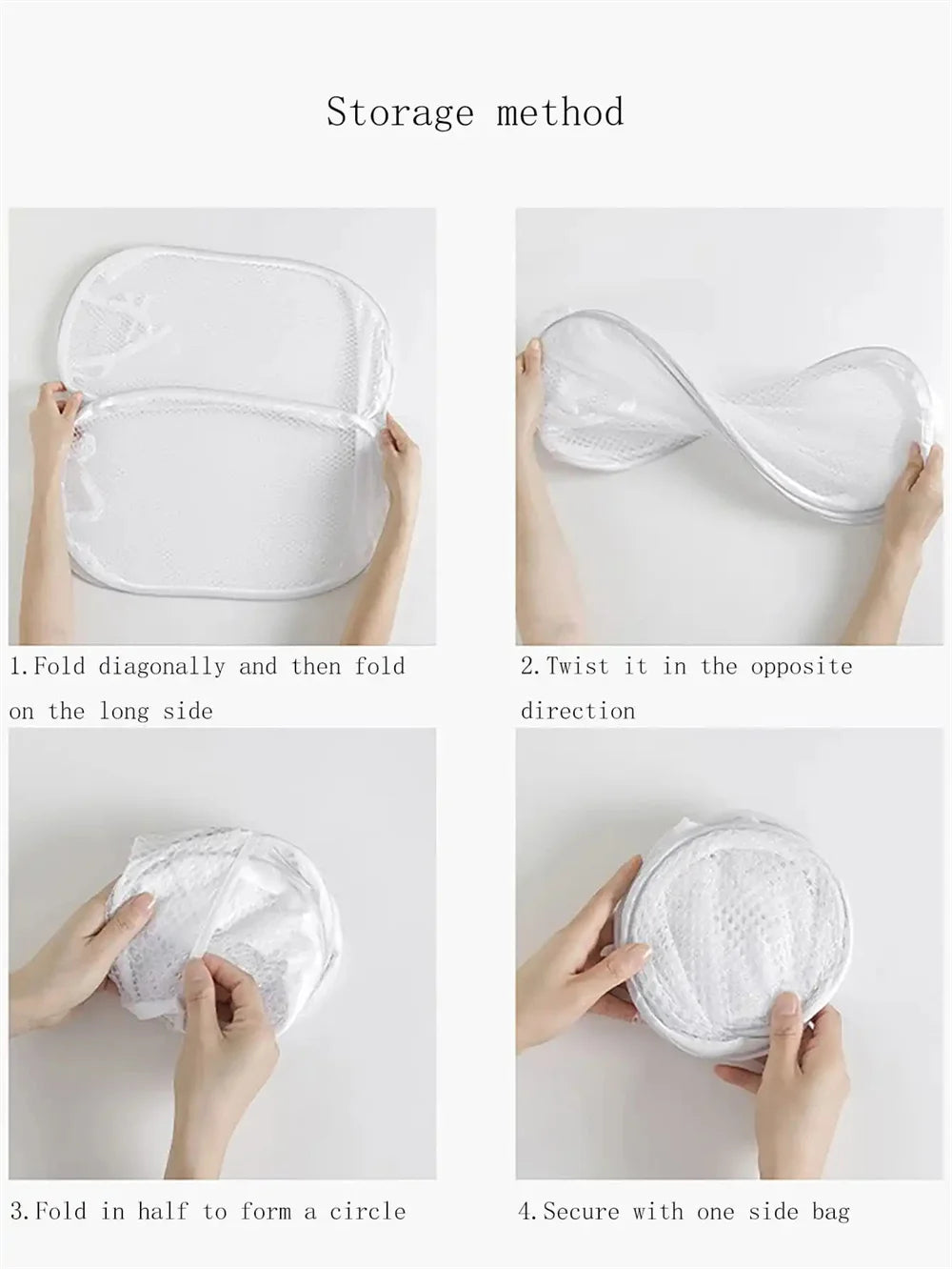 Folding Dirty Laundry Sorting Basket Washing Frame Bathroom Cloth Mesh Storage Bag Frame Bucket Laundry Organizers Storage Pouch