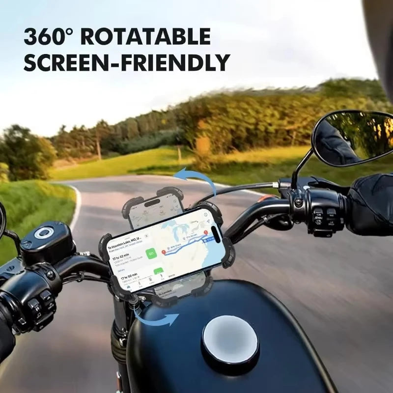 Motorcycle, Mountain Bike, Road Bike, Stable and Adjustable 360° Rotatable Universal Mobile Phone Stand Soporte Para Celular