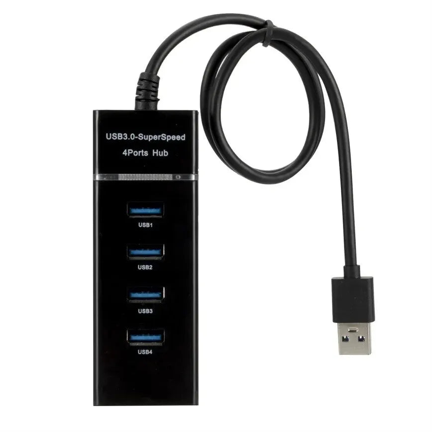 USB Hub 4 Port USB Hub Extender 2.0 3.0 Fast Speed Splitter Adapter Power 4 In 1 Docking Station USB Cable Computer PC