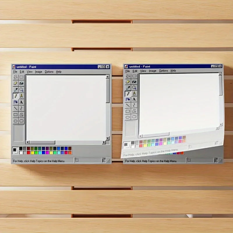 Vintage Computer Drawing Sticky Notes 50 Sheets - Ideal for Artists & Office Use,Durable Adhesive Notes, Sticky Notes for Office