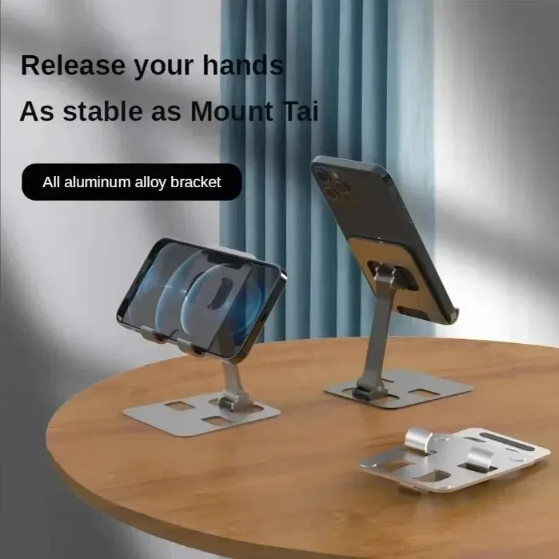 Universal Mobile Phone Holder Foldable Desk Phone Holder Mount Stand For iPhone 12-16 Tablet Desktop Aluminum Alloy Holder