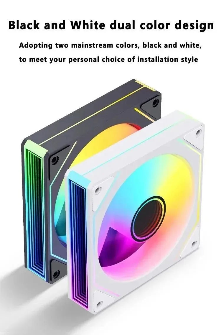 LDPCSJ PRISM 4 RS 12cm ARGB 4 Pin Computer Case Fan Quiet Cooling 12V Large Air Volume 1200RPM for Desktop Gaming PC Build