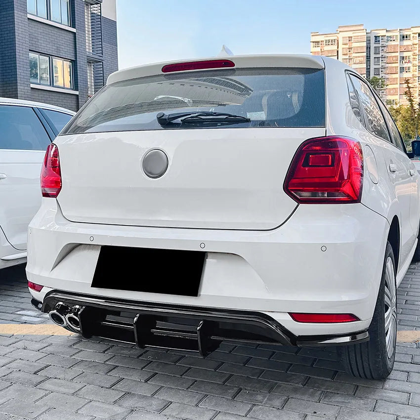 For VW Polo MK5 6R 2009-2014 Car Rear Bumper Lip Spoiler Tail Lower Guard Styling Splitter Decoration Cover Auto Accessories