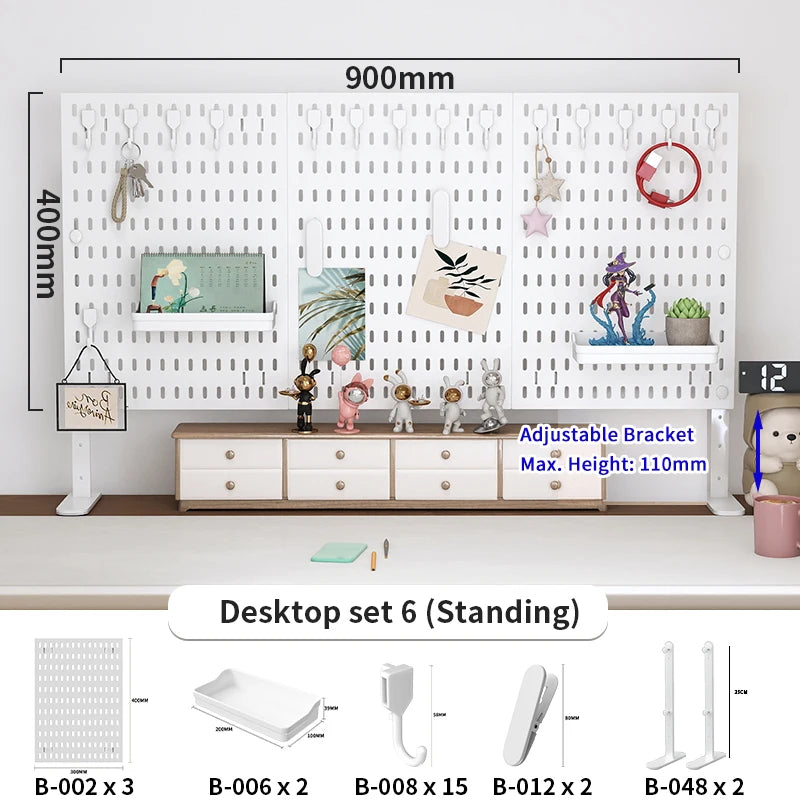 The Ultimate Modular Desk System | Plastic Pegboard Organizer Lets You Combine Hooks, Bins, Shelves & Baskets Freely