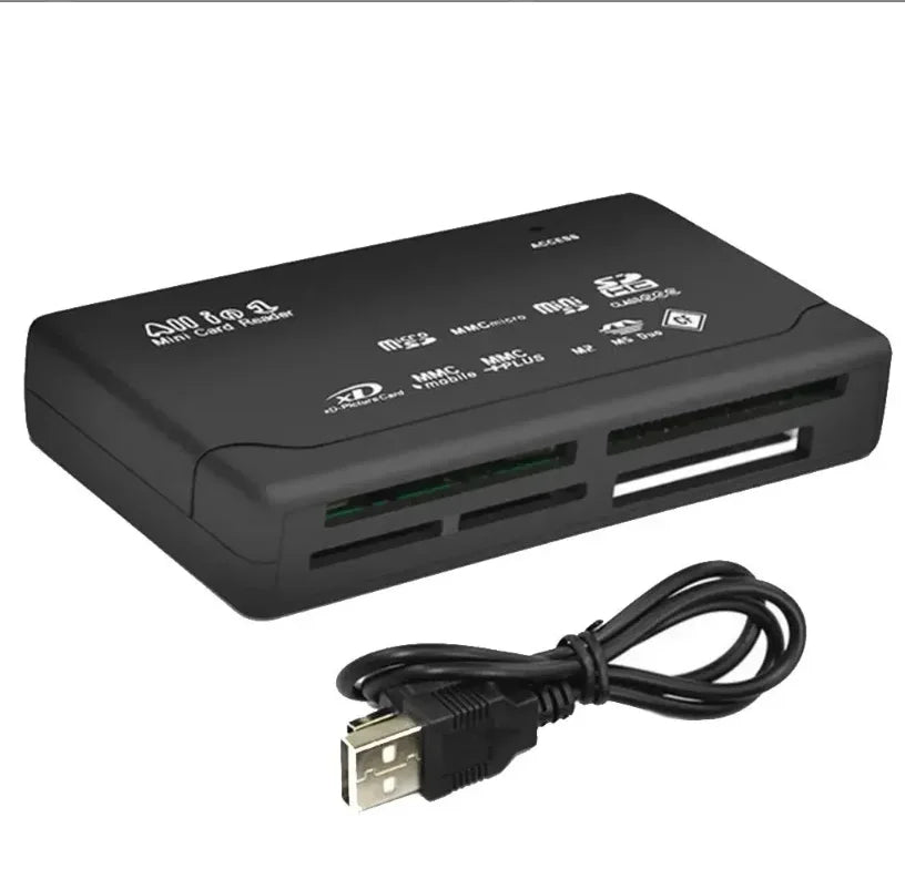 USB All-In-One Memory Card Reader External for SD SDHC Mini Micro M2 MMC XD CF Compatible with MP3 Digital Camera