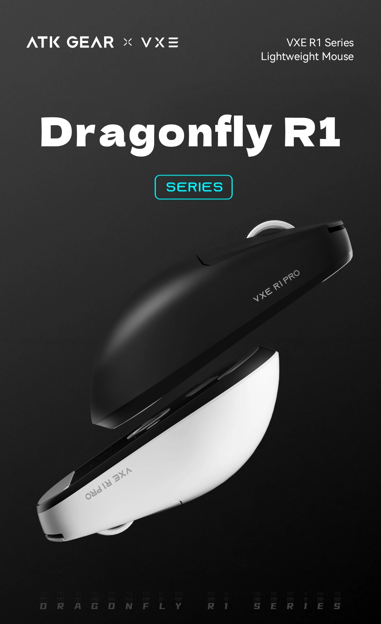 VXE Dragonfly R1 Wireless Mouse PAW3395 Sensor Nordic 52840 2KHz FPS Game Mouse Intelligent Speed Low Delay Game Office