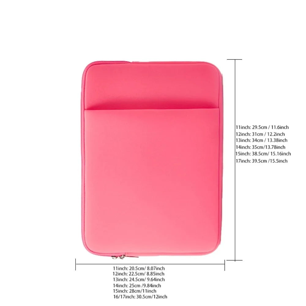 Multifunctional Laptop Inner Bag for 11-17 Inch Computer Protective Cover with Front Pocket for Power Cord
