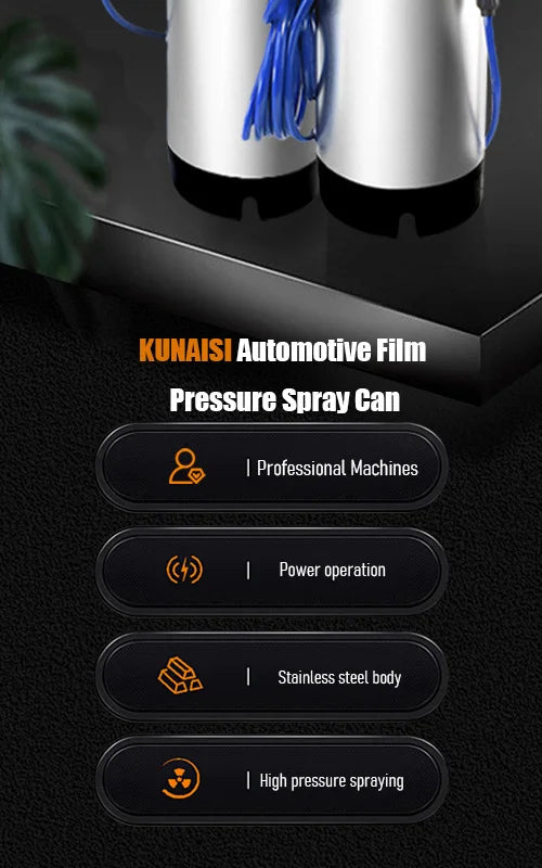 KUNAISI automobile film pressure spray can invisible clothing construction tool electric spray can transparent film construction