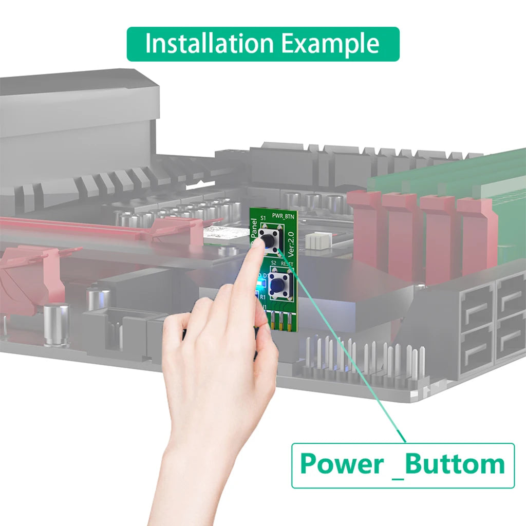 DIY PC Assembly Tool Reliable 10Pin 2x5Pin Mainboard Switching Tester Switching Board Adapter with Resets Button Accessory